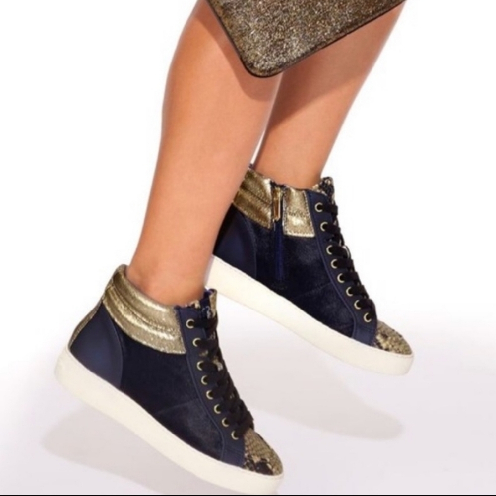 Sam Edelman Britt Cow Hide High Top Sneaker